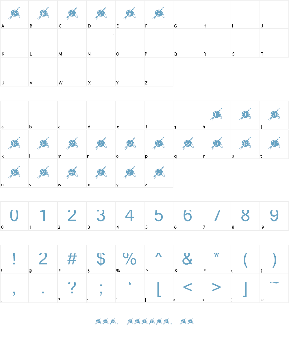 KR Dreamcatcher Font Character